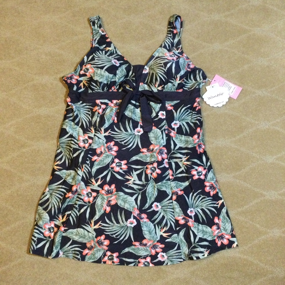 Wantdo NWT Floral Swimdress, 22W-24W